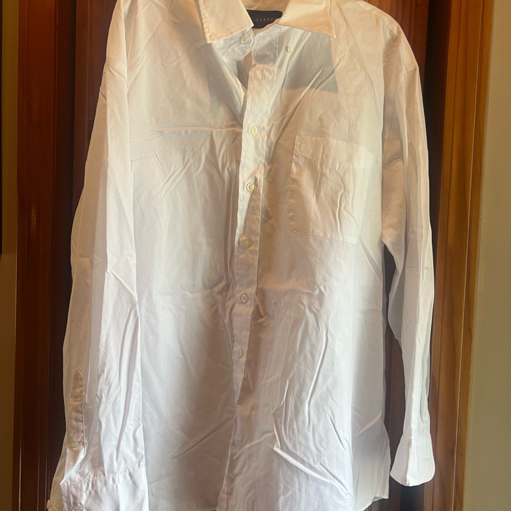 XXL Classic White Men's Dress Shirt
